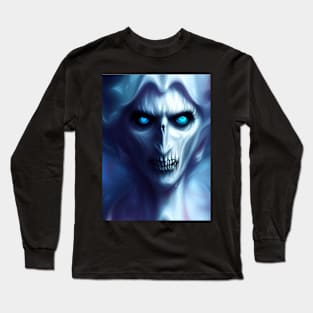 SPOOKY BLUE EYED PURPLE TINGED HALLOWEEN VAMPIRESS Long Sleeve T-Shirt